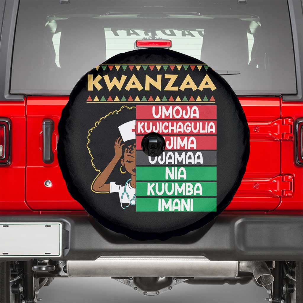 7 Principles Of Kwanzaa Spare Tire Cover Nurse Pride African American Heritage Gift - Wonder Print Shop