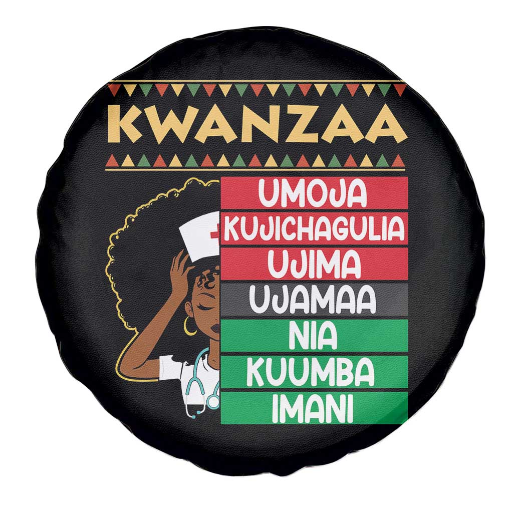7 Principles Of Kwanzaa Spare Tire Cover Nurse Pride African American Heritage Gift - Wonder Print Shop