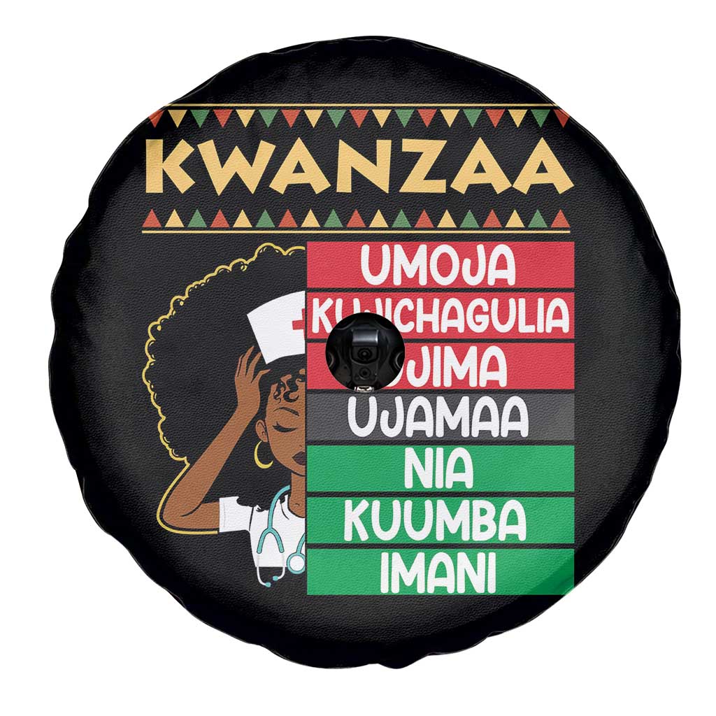 7 Principles Of Kwanzaa Spare Tire Cover Nurse Pride African American Heritage Gift - Wonder Print Shop