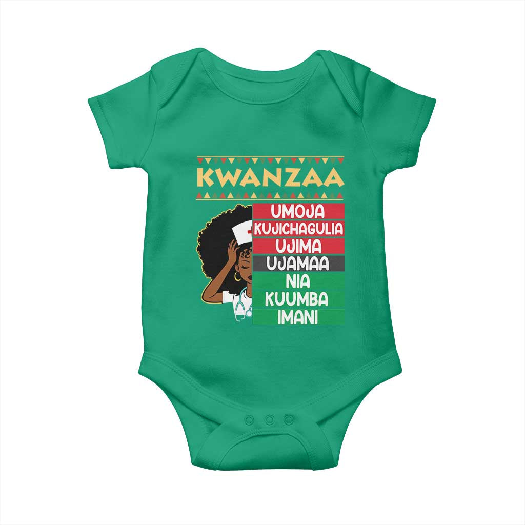 7 Principles Of Kwanzaa Baby Onesie Nurse Pride African American Heritage Gift - Wonder Print Shop