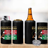 7 Principles Of Kwanzaa 4 in 1 Can Cooler Tumbler Nurse Pride African American Heritage Gift - Wonder Print Shop