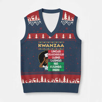 7 Principles Of Kwanzaa V-Neck Knit Sweater Vest Nurse Pride African American Heritage Gift - Wonder Print Shop