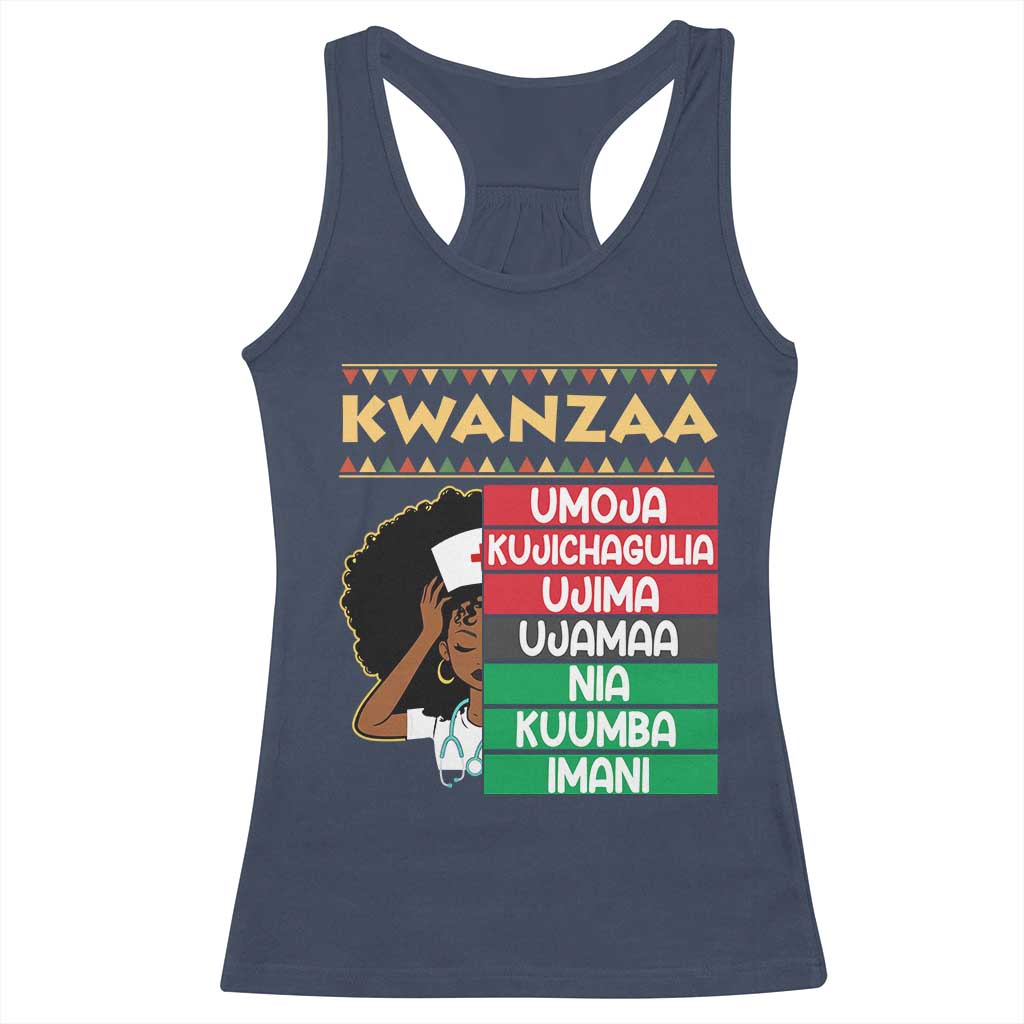 7 Principles Of Kwanzaa Racerback Tank Top Nurse Pride African American Heritage Gift - Wonder Print Shop