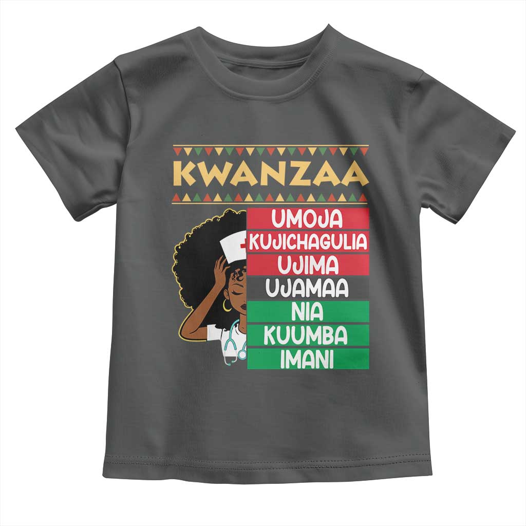 7 Principles Of Kwanzaa Toddler T Shirt Nurse Pride African American Heritage Gift - Wonder Print Shop