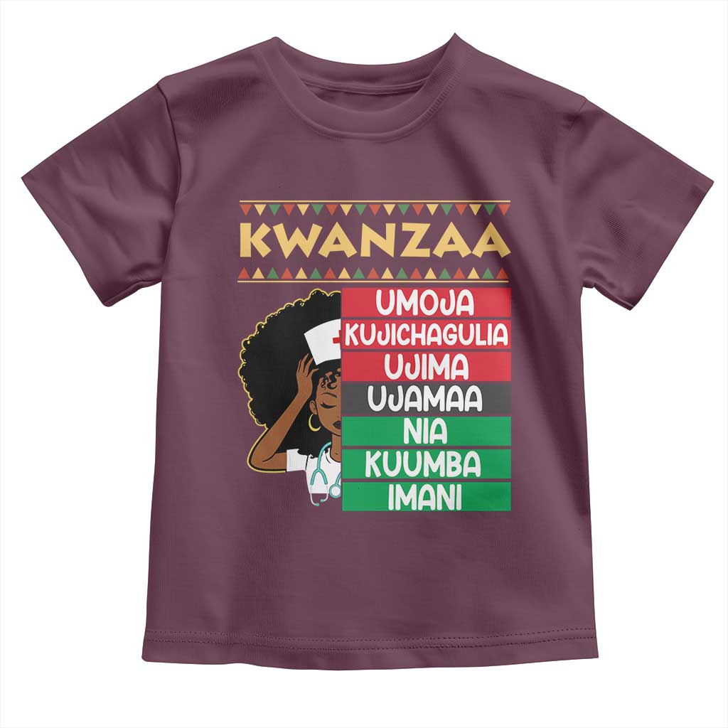 7 Principles Of Kwanzaa Toddler T Shirt Nurse Pride African American Heritage Gift - Wonder Print Shop