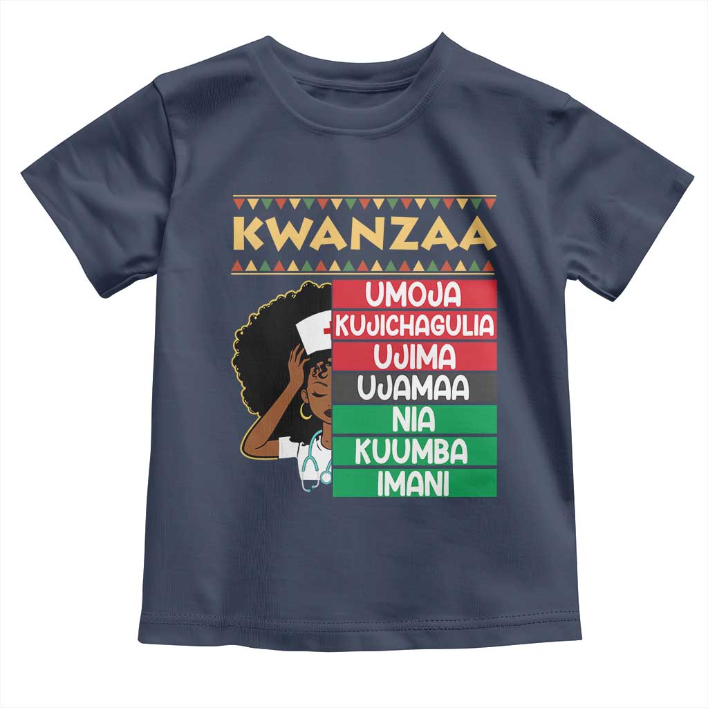 7 Principles Of Kwanzaa Toddler T Shirt Nurse Pride African American Heritage Gift - Wonder Print Shop
