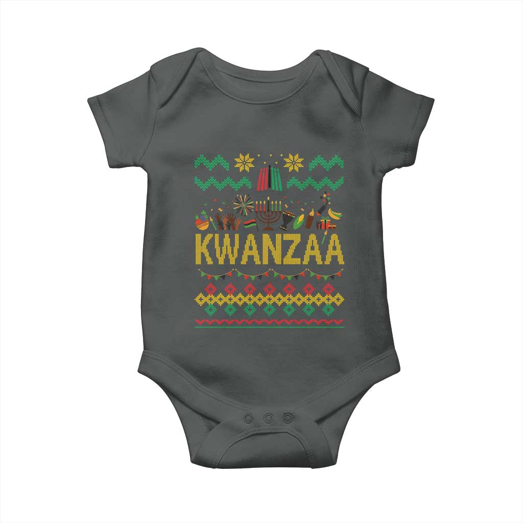 Funny Kwanzaa Celebration Ugly Sweater Baby Onesie African Heritage Holiday Gift - Wonder Print Shop