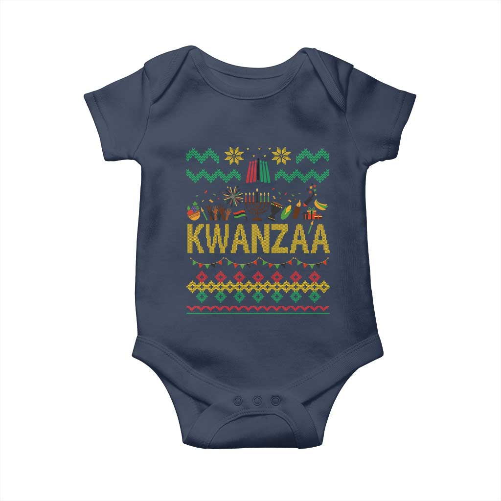 Funny Kwanzaa Celebration Ugly Sweater Baby Onesie African Heritage Holiday Gift - Wonder Print Shop