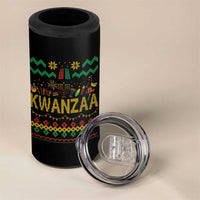 Funny Kwanzaa Celebration Ugly Sweater 4 in 1 Can Cooler Tumbler African Heritage Holiday Gift - Wonder Print Shop