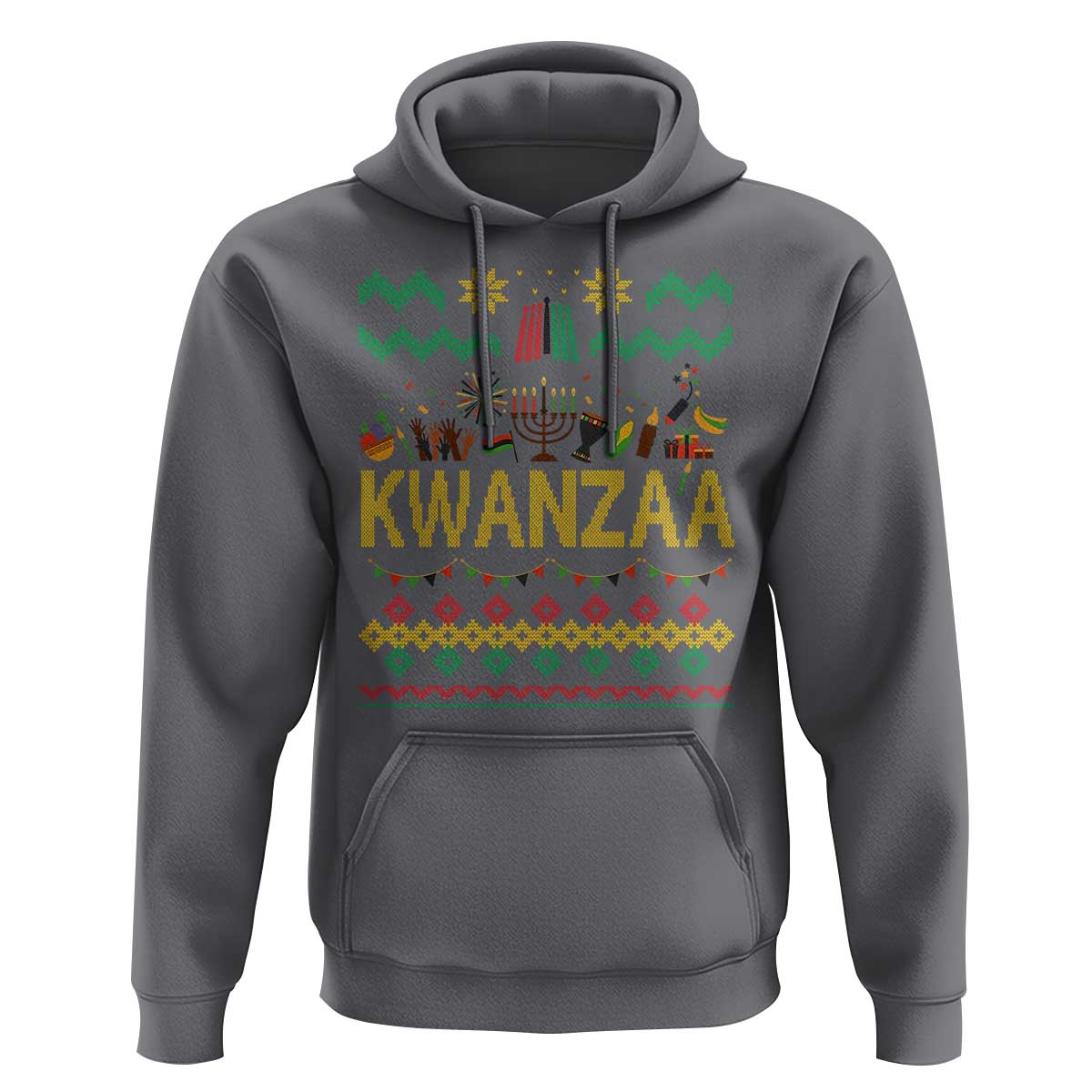 Funny Kwanzaa Celebration Ugly Sweater Hoodie African Heritage Holiday Gift - Wonder Print Shop