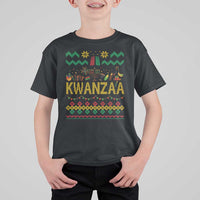 Funny Kwanzaa Celebration Ugly Sweater T Shirt For Kid African Heritage Holiday Gift - Wonder Print Shop