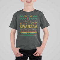Funny Kwanzaa Celebration Ugly Sweater T Shirt For Kid African Heritage Holiday Gift - Wonder Print Shop