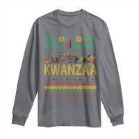 Funny Kwanzaa Celebration Ugly Sweater Long Sleeve Shirt African Heritage Holiday Gift - Wonder Print Shop