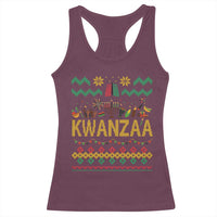 Funny Kwanzaa Celebration Ugly Sweater Racerback Tank Top African Heritage Holiday Gift - Wonder Print Shop