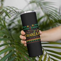 Funny Kwanzaa Celebration Ugly Sweater Skinny Tumbler African Heritage Holiday Gift - Wonder Print Shop
