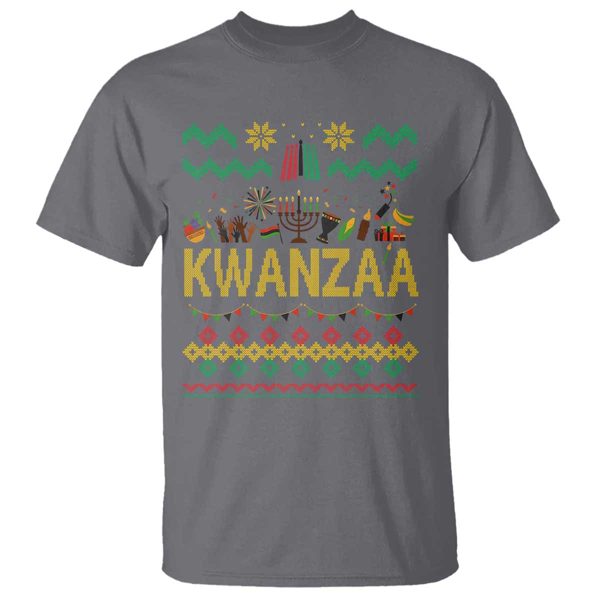 Funny Kwanzaa Celebration Ugly Sweater T Shirt African Heritage Holiday Gift - Wonder Print Shop