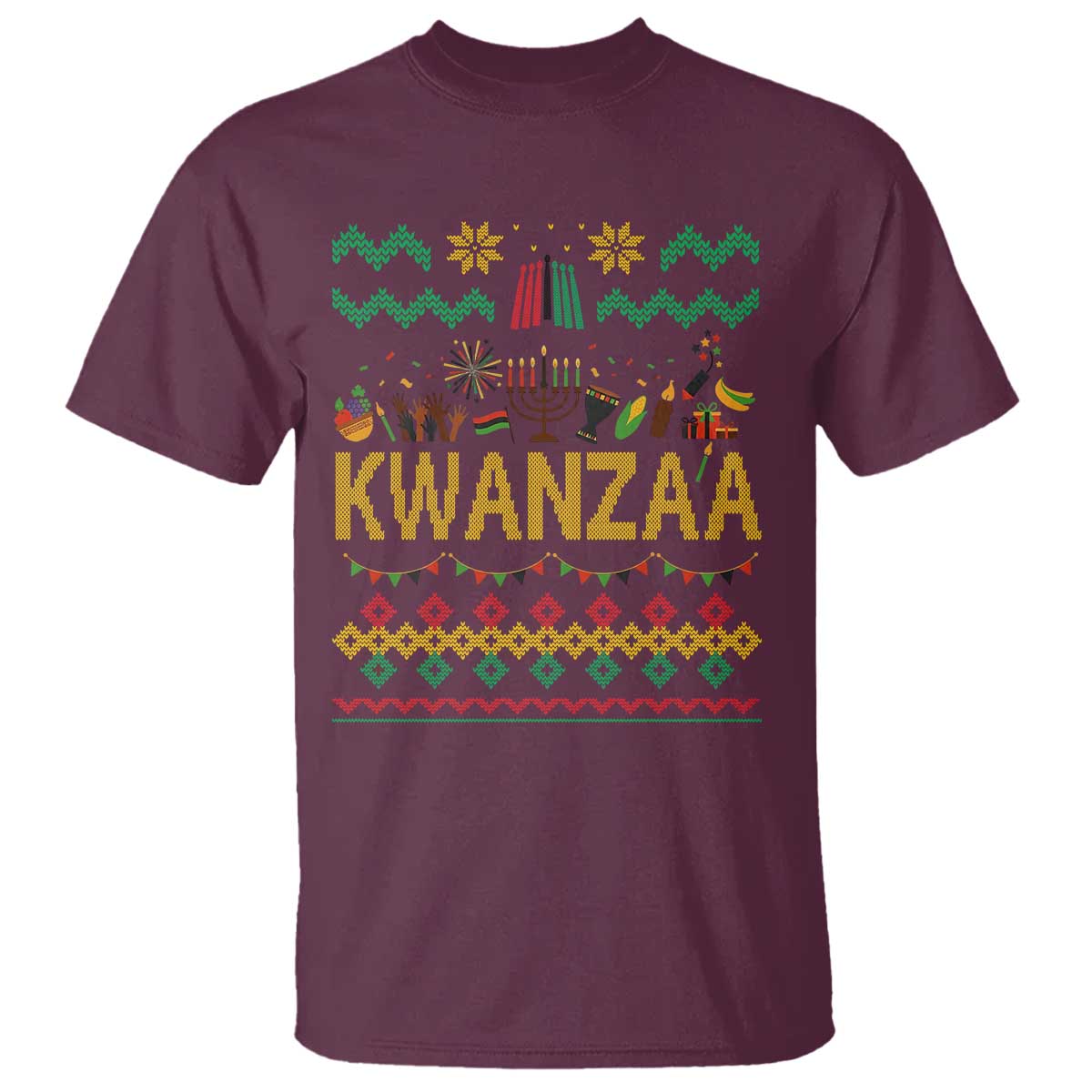 Funny Kwanzaa Celebration Ugly Sweater T Shirt African Heritage Holiday Gift - Wonder Print Shop