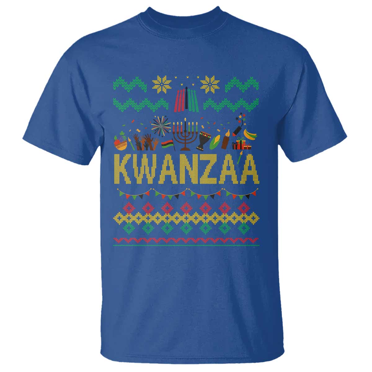 Funny Kwanzaa Celebration Ugly Sweater T Shirt African Heritage Holiday Gift - Wonder Print Shop