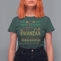Funny Kwanzaa Celebration Ugly Sweater T Shirt For Women African Heritage Holiday Gift - Wonder Print Shop