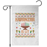 Funny Kwanzaa Is Lit Garden Flag Ugly Sweater African Heritage Holiday Gift - Wonder Print Shop
