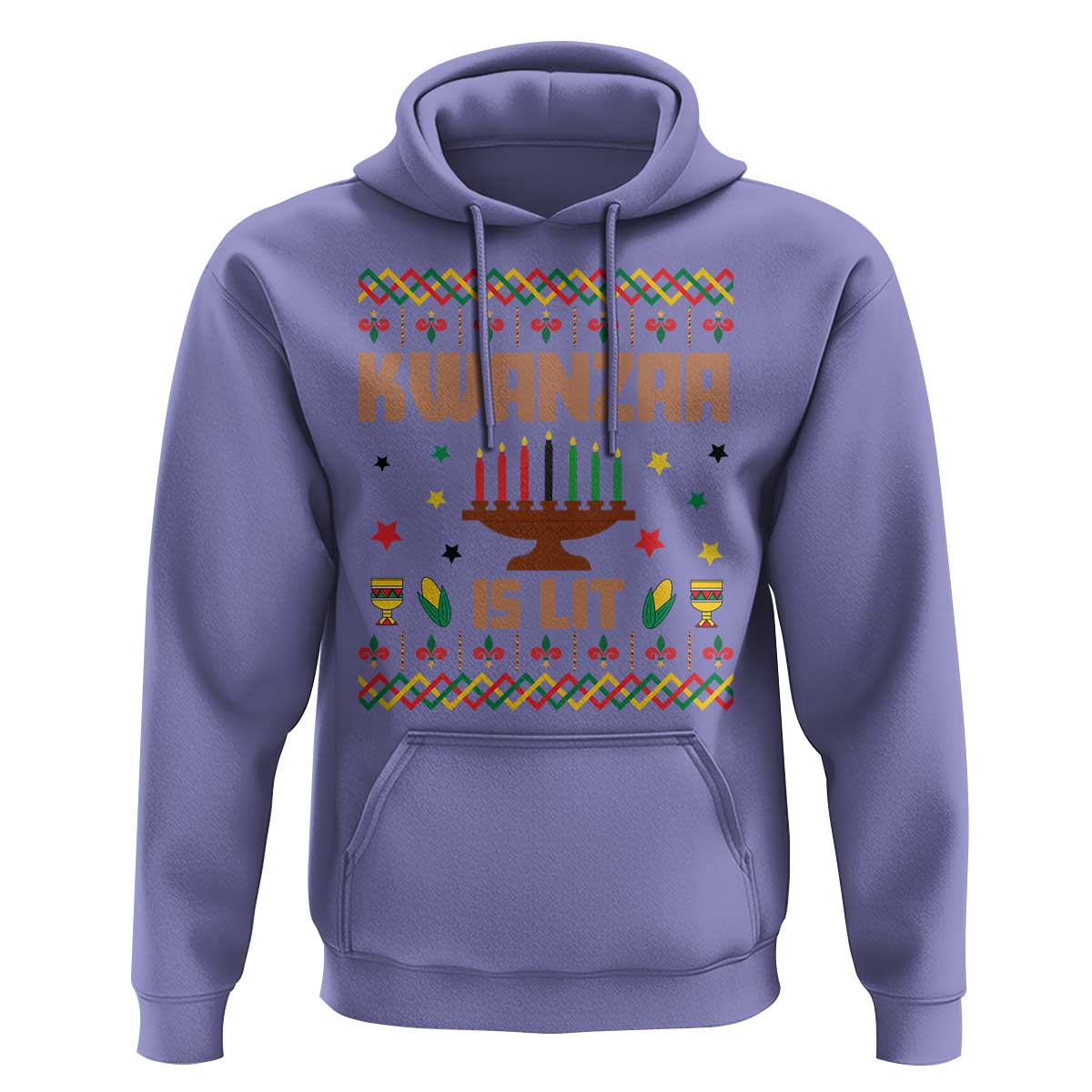 Funny Kwanzaa Is Lit Hoodie Ugly Sweater African Heritage Holiday Gift - Wonder Print Shop