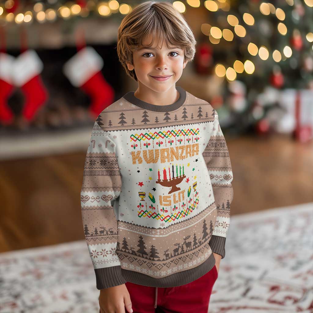 Funny Kwanzaa Is Lit Ugly Christmas Sweater Ugly Sweater African Heritage Holiday Gift - Wonder Print Shop