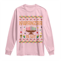 Funny Kwanzaa Is Lit Long Sleeve Shirt Ugly Sweater African Heritage Holiday Gift - Wonder Print Shop