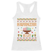 Funny Kwanzaa Is Lit Racerback Tank Top Ugly Sweater African Heritage Holiday Gift - Wonder Print Shop