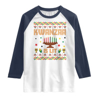 Funny Kwanzaa Is Lit Raglan Shirt Ugly Sweater African Heritage Holiday Gift - Wonder Print Shop