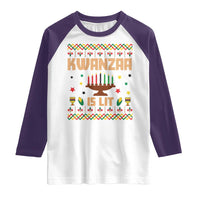 Funny Kwanzaa Is Lit Raglan Shirt Ugly Sweater African Heritage Holiday Gift - Wonder Print Shop