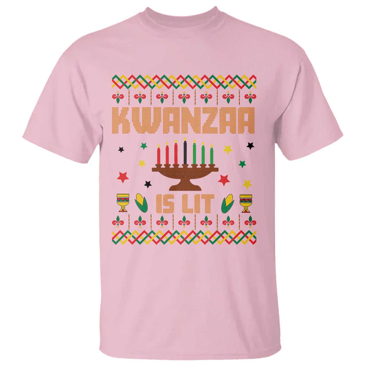 Funny Kwanzaa Is Lit T Shirt Ugly Sweater African Heritage Holiday Gift - Wonder Print Shop