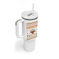 Funny Kwanzaa Is Lit Tumbler With Handle Ugly Sweater African Heritage Holiday Gift - Wonder Print Shop