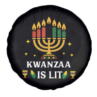Kwanzaa Is Lit Spare Tire Cover Funny African American Holiday Gift - Wonder Print Shop