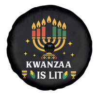 Kwanzaa Is Lit Spare Tire Cover Funny African American Holiday Gift - Wonder Print Shop