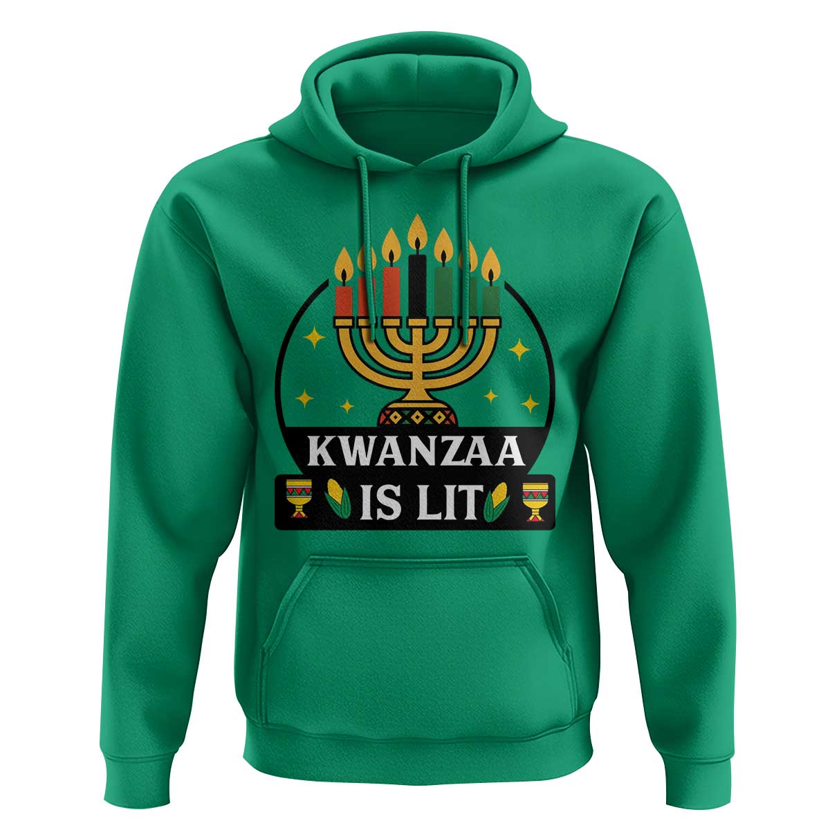 Kwanzaa Is Lit Hoodie Funny African American Holiday Gift - Wonder Print Shop