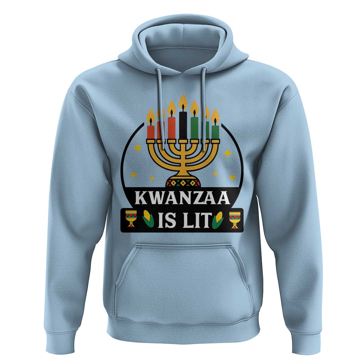 Kwanzaa Is Lit Hoodie Funny African American Holiday Gift - Wonder Print Shop
