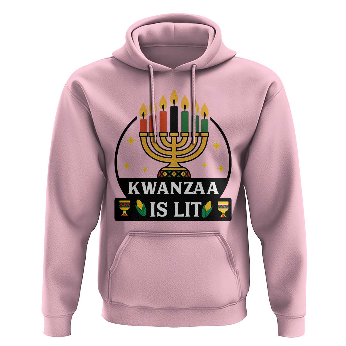 Kwanzaa Is Lit Hoodie Funny African American Holiday Gift - Wonder Print Shop