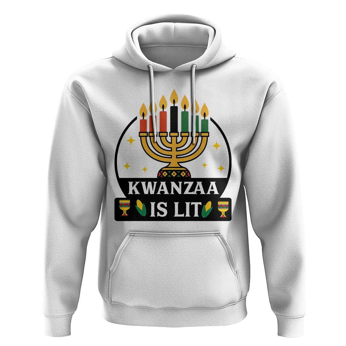 Kwanzaa Is Lit Hoodie Funny African American Holiday Gift - Wonder Print Shop