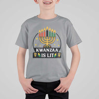 Kwanzaa Is Lit T Shirt For Kid Funny African American Holiday Gift - Wonder Print Shop