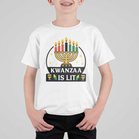 Kwanzaa Is Lit T Shirt For Kid Funny African American Holiday Gift - Wonder Print Shop