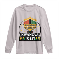 Kwanzaa Is Lit Long Sleeve Shirt Funny African American Holiday Gift - Wonder Print Shop