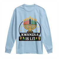 Kwanzaa Is Lit Long Sleeve Shirt Funny African American Holiday Gift - Wonder Print Shop