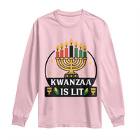 Kwanzaa Is Lit Long Sleeve Shirt Funny African American Holiday Gift - Wonder Print Shop