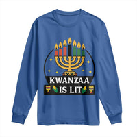 Kwanzaa Is Lit Long Sleeve Shirt Funny African American Holiday Gift - Wonder Print Shop