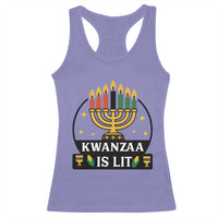 Kwanzaa Is Lit Racerback Tank Top Funny African American Holiday Gift - Wonder Print Shop