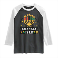 Kwanzaa Is Lit Raglan Shirt Funny African American Holiday Gift - Wonder Print Shop