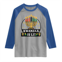 Kwanzaa Is Lit Raglan Shirt Funny African American Holiday Gift - Wonder Print Shop