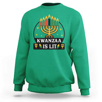 Kwanzaa Is Lit Sweatshirt Funny African American Holiday Gift - Wonder Print Shop
