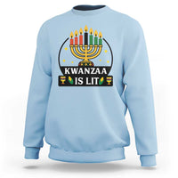 Kwanzaa Is Lit Sweatshirt Funny African American Holiday Gift - Wonder Print Shop