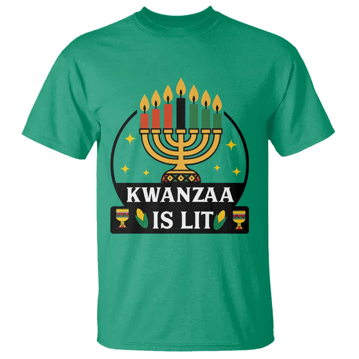 Kwanzaa Is Lit T Shirt Funny African American Holiday Gift - Wonder Print Shop